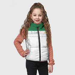 Детский жилет Таблица Excel текстура, цвет: 3D-светло-серый — фото 2