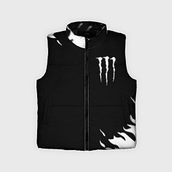 Детский жилет Monster energy fire white, цвет: 3D-черный