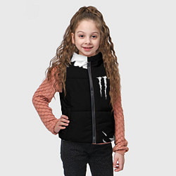 Детский жилет Monster energy fire white, цвет: 3D-черный — фото 2