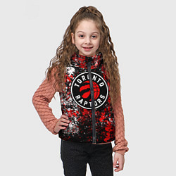 Детский жилет Торонто Рэпторс - цветовой хаос, цвет: 3D-черный — фото 2