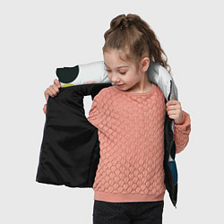 Детский жилет Кластер чил - абстракция, цвет: 3D-черный — фото 2