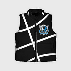 Детский жилет Даллас Маверикс - текстура черного мяча, цвет: 3D-черный