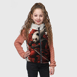 Детский жилет Демоническая панда самурай - нейроарт, цвет: 3D-черный — фото 2