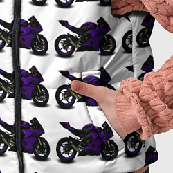 Детский жилет The motorcycle is dark purple, цвет: 3D-черный — фото 2