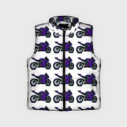 Детский жилет Motorcycle purple gloss