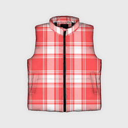 Детский жилет Checked red white, цвет: 3D-черный