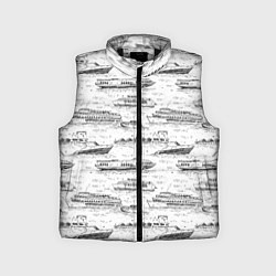 Детский жилет Корабли на Неве, цвет: 3D-черный