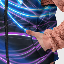 Детский жилет Неоновая абстракция на темном, цвет: 3D-черный — фото 2