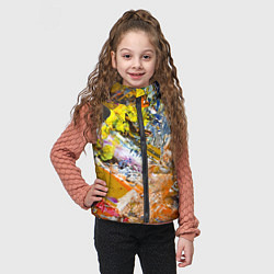 Детский жилет Живая Абстракция: Поток Цветов и Форм в Постоянном, цвет: 3D-черный — фото 2