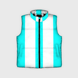Детский жилет Color light blue white lines