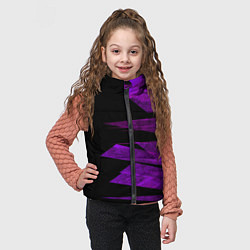 Детский жилет Color purple black stripes, цвет: 3D-черный — фото 2