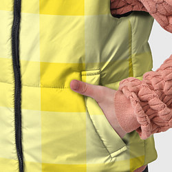 Детский жилет Солнечный желтый тартан, цвет: 3D-черный — фото 2