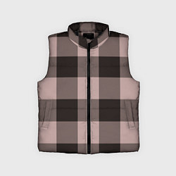 Детский жилет Темная пыльная роза паттерн, цвет: 3D-черный