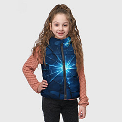 Детский жилет Синий камуфляж со вспышками, цвет: 3D-черный — фото 2