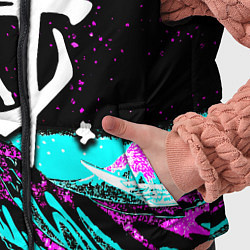 Детский жилет Doom самураи неоновая волна, цвет: 3D-черный — фото 2