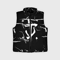 Детский жилет Doom logo штрихи, цвет: 3D-черный