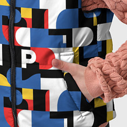 Детский жилет Геометрия букв, цвет: 3D-черный — фото 2