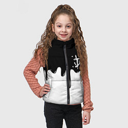 Детский жилет Doom logo жидкие краски, цвет: 3D-черный — фото 2