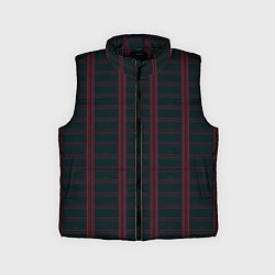 Детский жилет Color dark cage red stripes