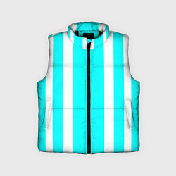 Детский жилет Color blue white stripes, цвет: 3D-черный