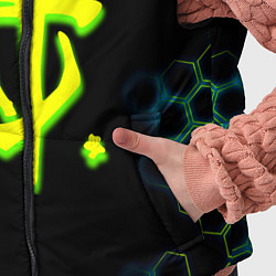 Детский жилет Doom соты кислотное лого, цвет: 3D-черный — фото 2