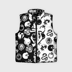 Детский жилет Doom anime black pattern, цвет: 3D-черный