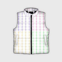 Детский жилет Color white multicolored stripes