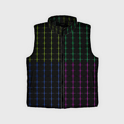 Детский жилет Color black multicolored stripes