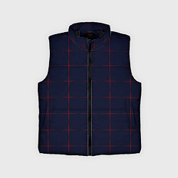 Детский жилет Color dark blue red crosses