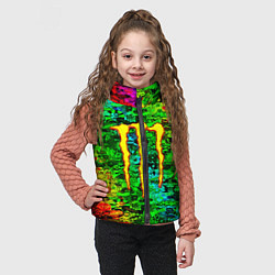 Детский жилет Монстер энерджи стикеры, цвет: 3D-черный — фото 2