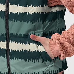 Детский жилет Полосы зигзагообразные зеленые, цвет: 3D-черный — фото 2