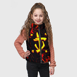 Детский жилет Doom огненные искры, цвет: 3D-черный — фото 2