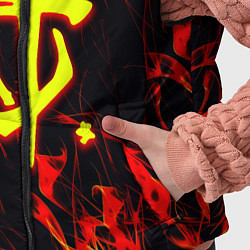 Детский жилет Doom огненные искры, цвет: 3D-черный — фото 2