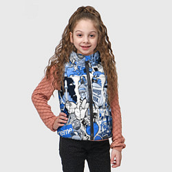 Детский жилет Monster energy sticker blue, цвет: 3D-черный — фото 2