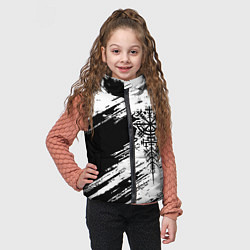 Детский жилет Тату компас рун вегвизир - проводник удачи, цвет: 3D-черный — фото 2