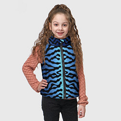 Детский жилет Скумбрия синяя текстура, цвет: 3D-черный — фото 2