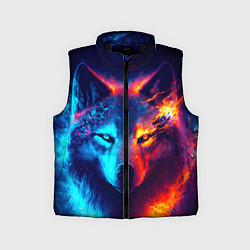 Детский жилет Волк льда и пламени, цвет: 3D-черный