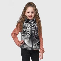 Детский жилет Art skull in metropolis - ai art fantasy, цвет: 3D-черный — фото 2