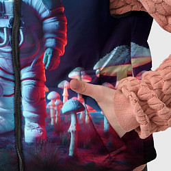 Детский жилет Космонавт Шрек на планете неоновых мухоморов, цвет: 3D-черный — фото 2