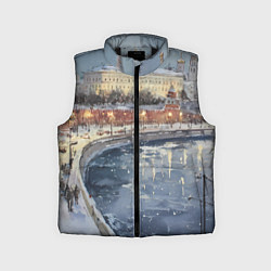 Детский жилет Новогодние праздники в Москве, цвет: 3D-черный