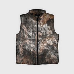 Детский жилет Абстракция - brown darkness, цвет: 3D-черный