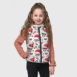 Детский жилет Новогодние черепа, цвет: 3D-красный — фото 2