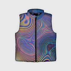 Детский жилет Абстрактная рябь, цвет: 3D-черный
