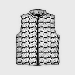 Детский жилет Символы валькнут как защитная кольчуга, цвет: 3D-черный