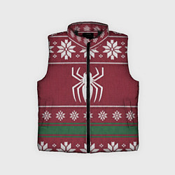 Детский жилет Рождественский свитер Человека паука, цвет: 3D-черный