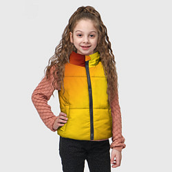 Детский жилет Color yellow red gradient, цвет: 3D-черный — фото 2