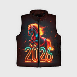 Детский жилет Светящаяся лошадь 2026, цвет: 3D-черный