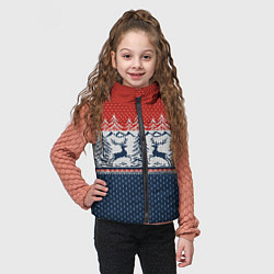 Детский жилет Вязаный узор с оленями, цвет: 3D-черный — фото 2