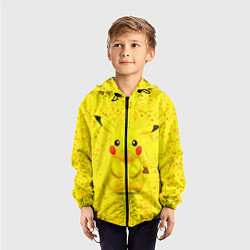 Ветровка с капюшоном детская Pikachu, цвет: 3D-черный — фото 2
