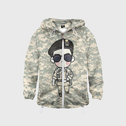 Ветровка с капюшоном детская Song Joong Ki: Camo, цвет: 3D-белый